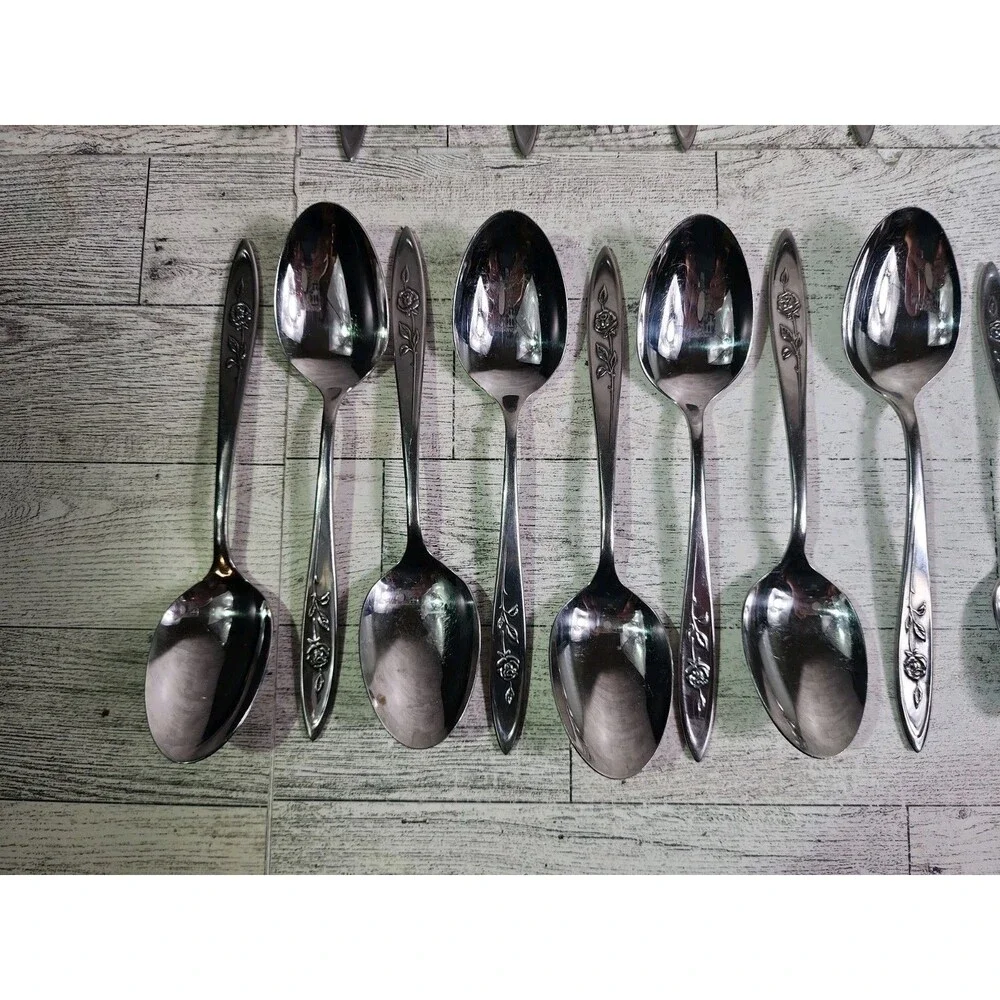 Vintage ONEIDA Betty Crocker MY ROSE Flatware Lot of 41 Community Stainless